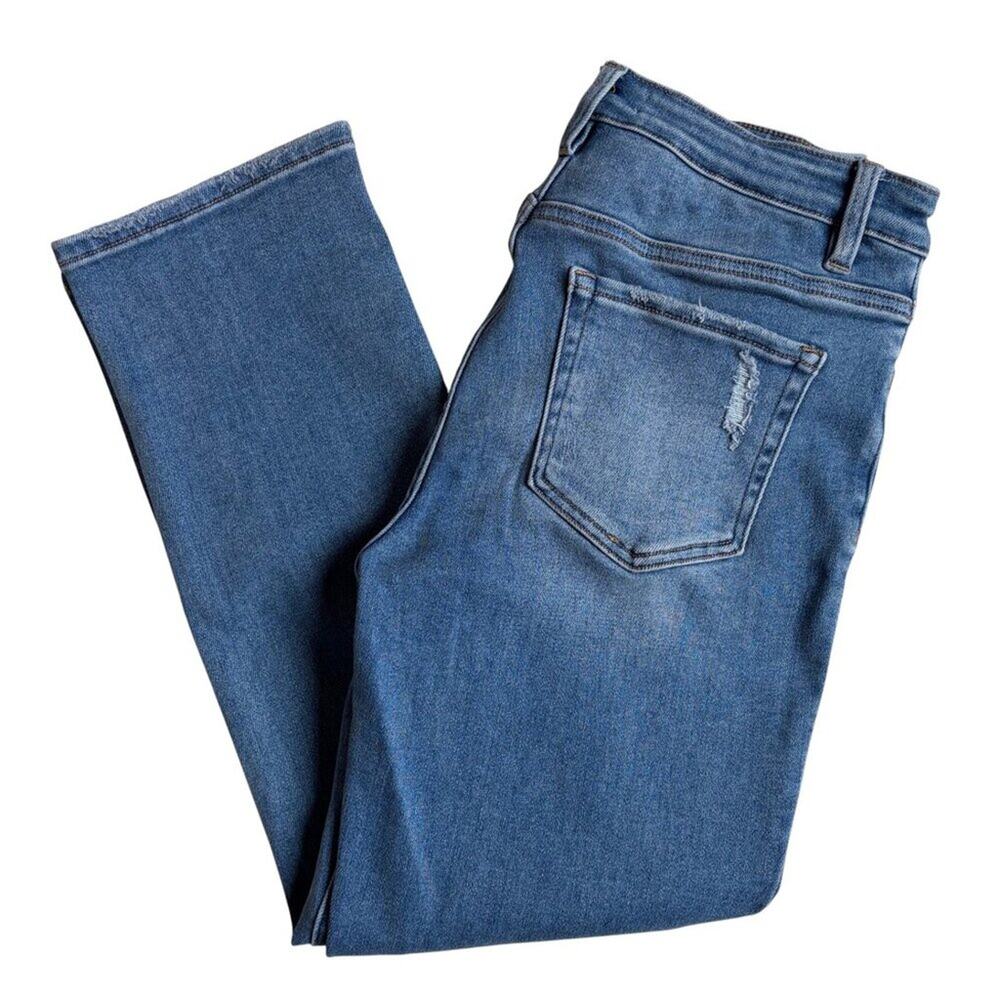 Vervet Defeat - High Rise Slim Straight Jeans (Medium Wash) - Size 30